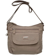 Spirit Medium Crossbody Shoulder Water Resistant Lightweight Travel Multi Pocket Bag 5269 (Mink)